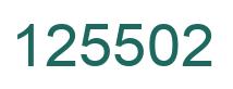 Number 125502 green image