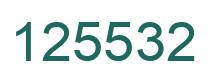 Number 125532 green image