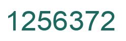 Number 1256372 green image