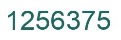 Number 1256375 green image