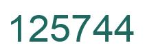 Number 125744 green image