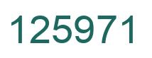 Number 125971 green image