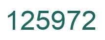 Number 125972 green image