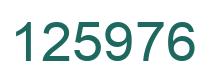 Number 125976 green image