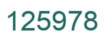 Number 125978 green image