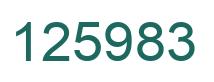 Number 125983 green image