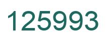 Number 125993 green image