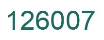 Number 126007 green image