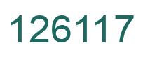 Number 126117 green image