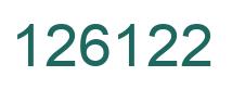 Number 126122 green image