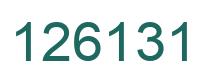 Number 126131 green image