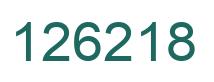 Number 126218 green image