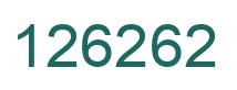 Number 126262 green image