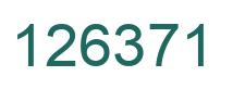 Number 126371 green image