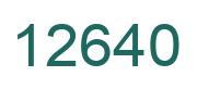 Number 12640 green image