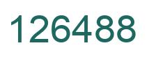 Number 126488 green image