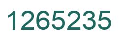 Number 1265235 green image