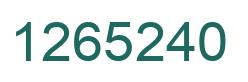 Number 1265240 green image