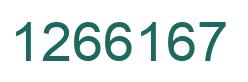 Number 1266167 green image