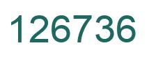 Number 126736 green image