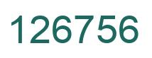 Number 126756 green image