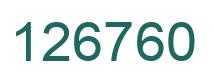 Number 126760 green image
