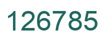 Number 126785 green image