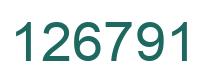 Number 126791 green image
