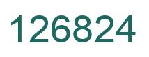 Number 126824 green image