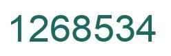 Number 1268534 green image