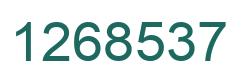 Number 1268537 green image