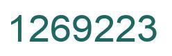 Number 1269223 green image
