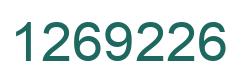Number 1269226 green image
