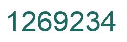 Number 1269234 green image