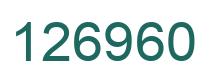 Number 126960 green image