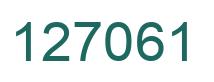Number 127061 green image