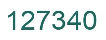 Number 127340 green image