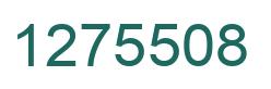Number 1275508 green image
