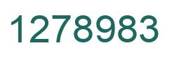 Number 1278983 green image