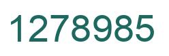 Number 1278985 green image