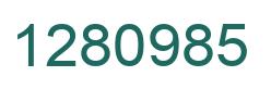 Number 1280985 green image