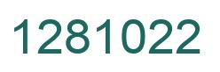 Number 1281022 green image