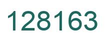 Number 128163 green image