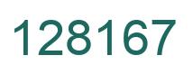 Number 128167 green image