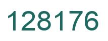 Number 128176 green image