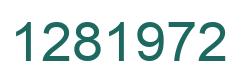 Number 1281972 green image