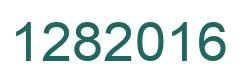 Number 1282016 green image