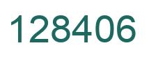 Number 128406 green image