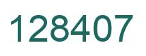 Number 128407 green image