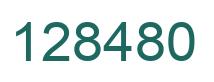 Number 128480 green image